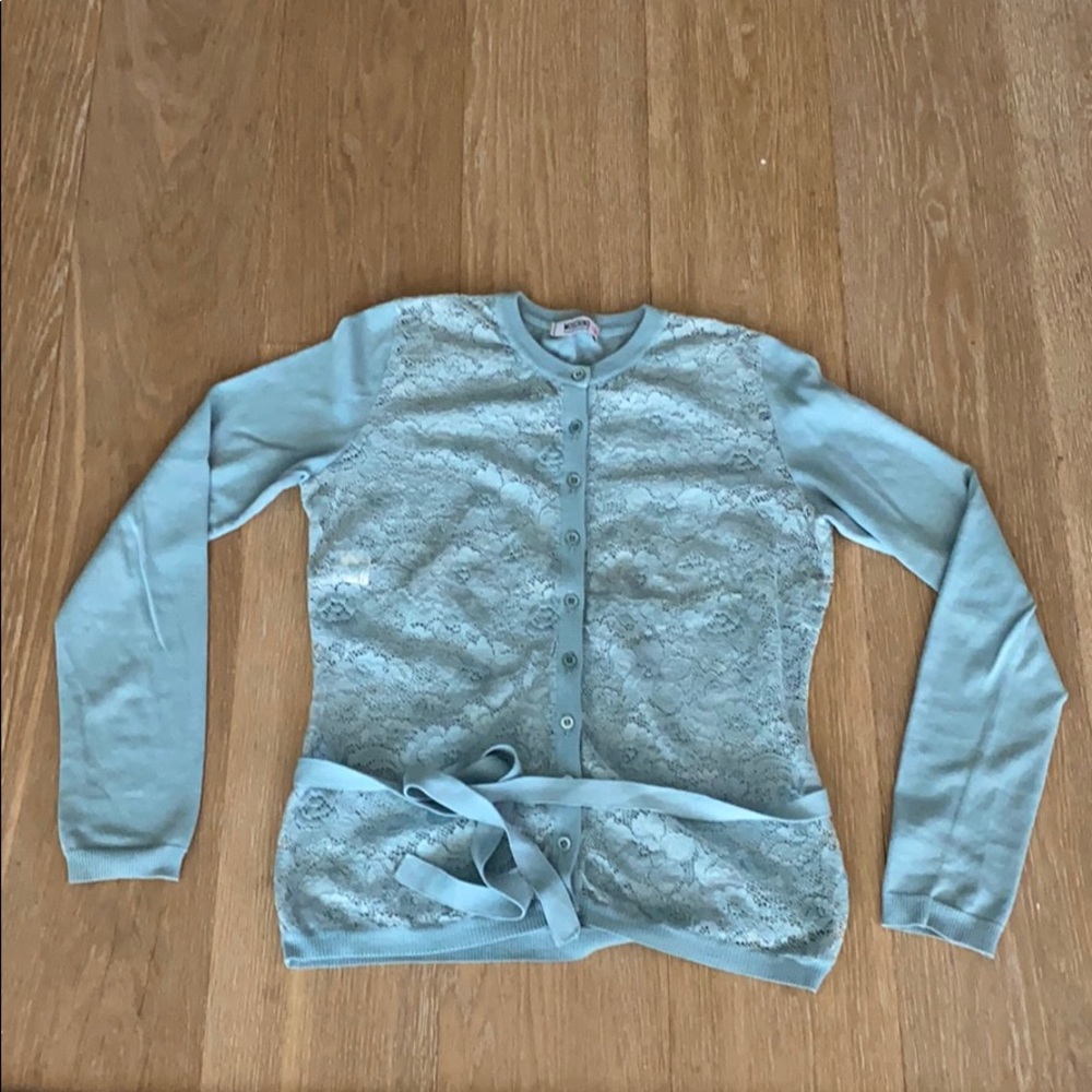 Moschino light blue cardigan small